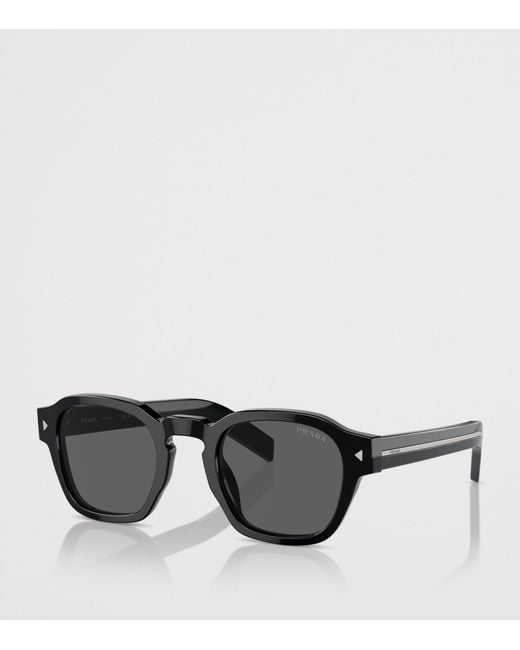 Prada Black Acetate Phantos Sunglasses for men