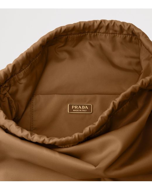 Prada Brown Re-Nylon Drawstring Pouch
