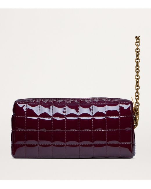 Saint Laurent Purple Monogram Pouch With Chain
