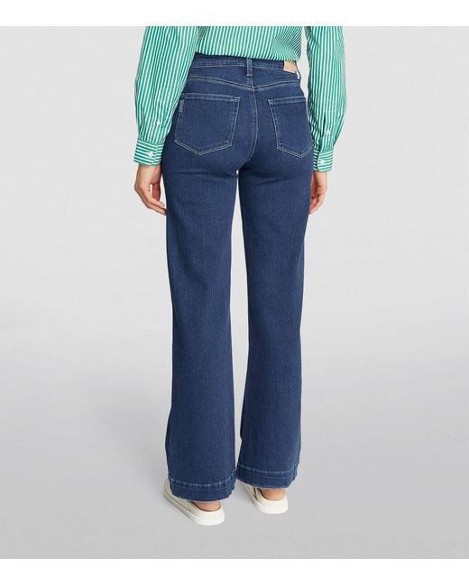 PAIGE Blue Leenah Wide-Leg Jeans
