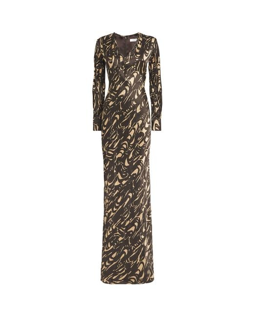 Joseph Multicolor Printed Crinkle Adore Maxi Dress
