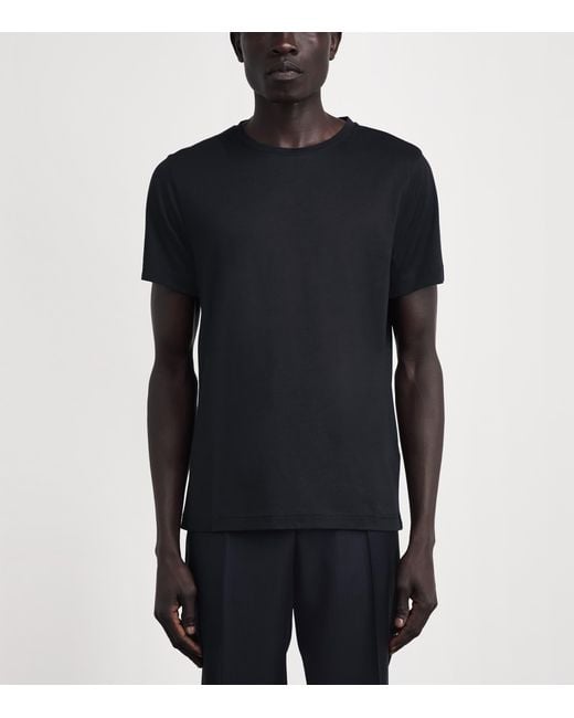 Pal Zileri Black Cotton T-Shirt for men