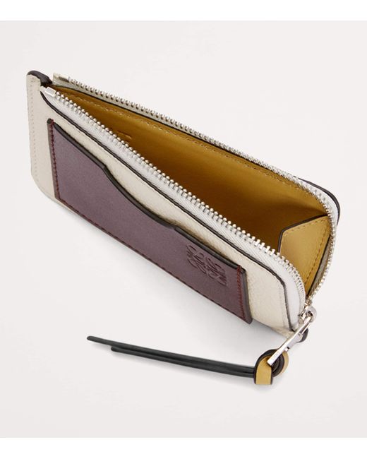 Loewe Brown Leather Zipped Card Holder