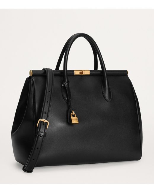 Dolce & Gabbana Black Leather Marlene Top-Handle Bag