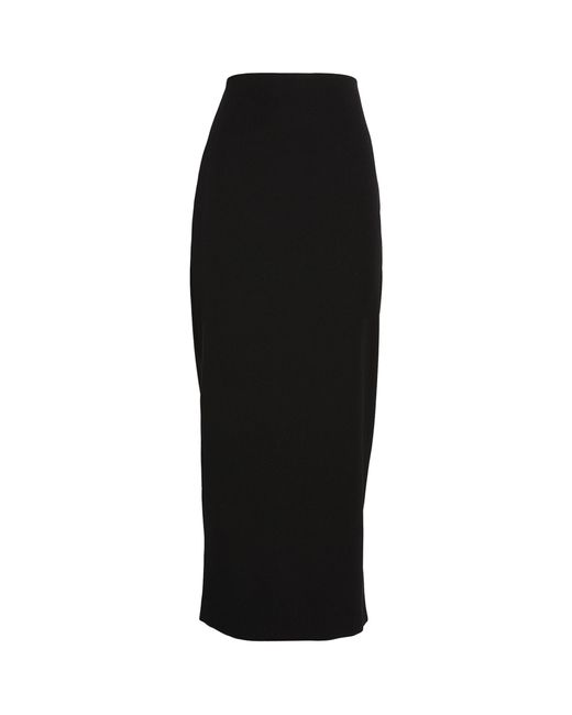 The Row Black Wool-mohair Bartelle Skirt