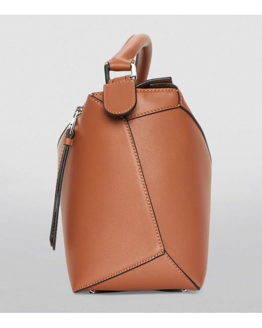 Loewe Brown Luxury Puzzle Bag In Classic Calfskin For