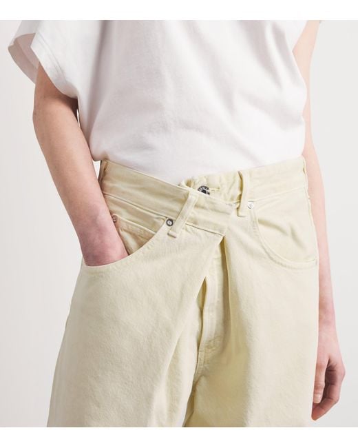 Agolde Natural Vana Fold Wide-Leg Jeans