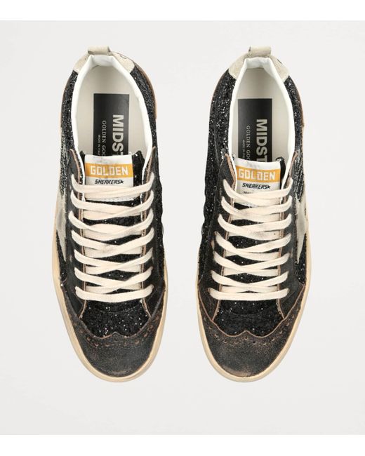 Golden Goose Deluxe Brand Brown Glitter Mid Star Sneakers