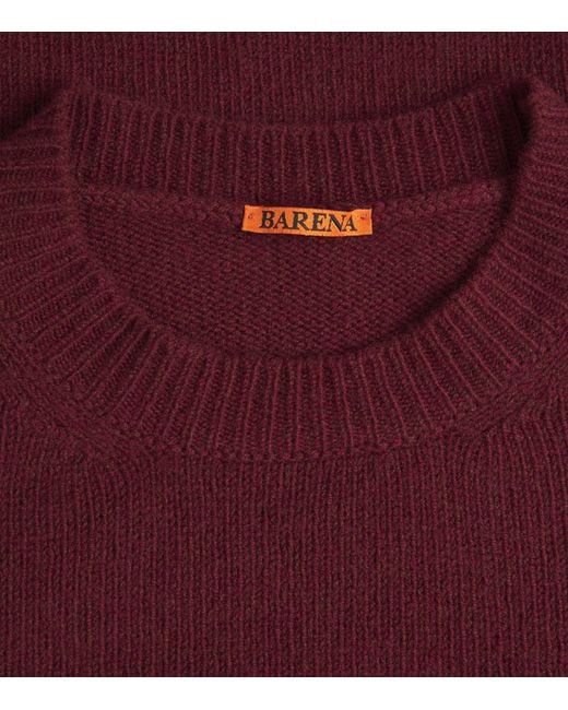 Barena Red Cashmere Crew-Neck Sweater for men