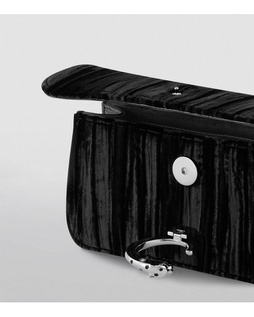 Cartier Black Mini Velvet Panthère De Cross-body Bag