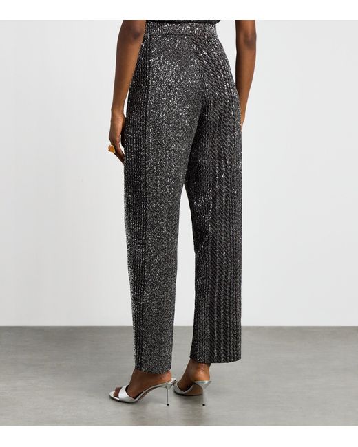 Missoni Gray Metallic Straight Trousers