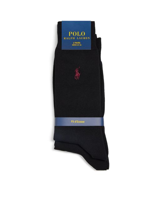 Polo Ralph Lauren Blue Polo Pony Socks (pack Of 2) for men