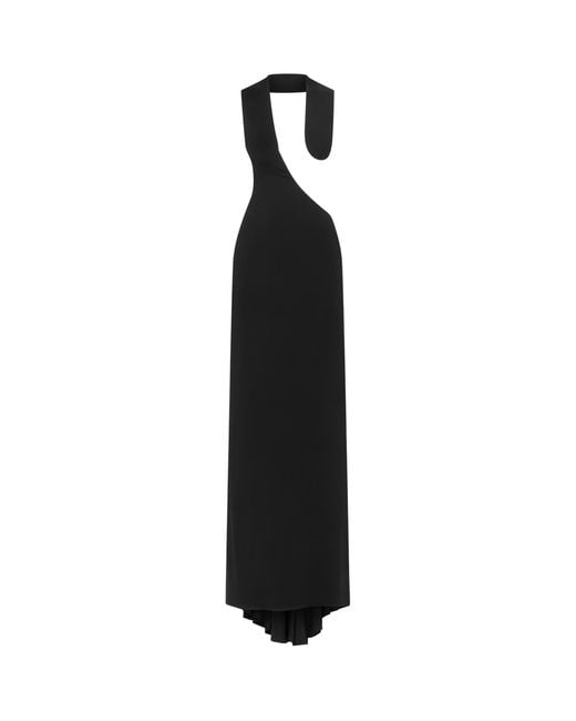 Tom Ford Black Impossible Asymmetric Backless Maxi Dress