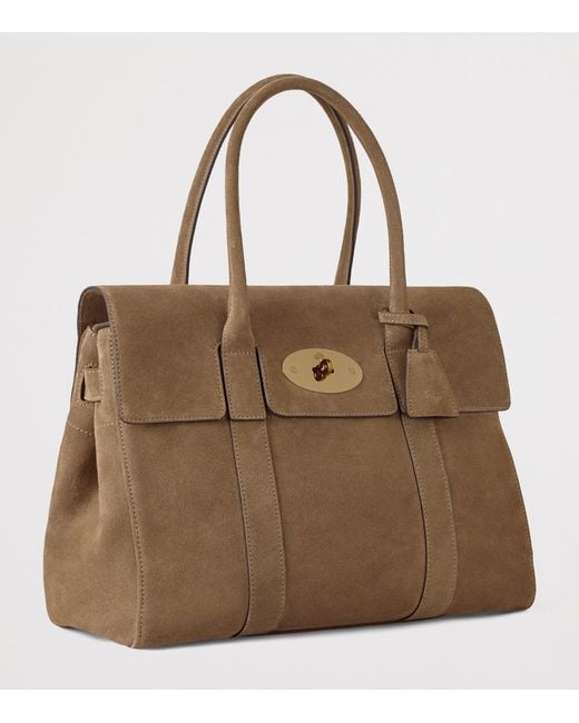 Mulberry Brown Suede Bayswater Top-Handle Bag