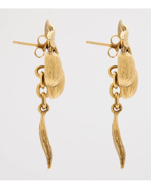 Saint Laurent Metallic Cherry-Bob Earrings