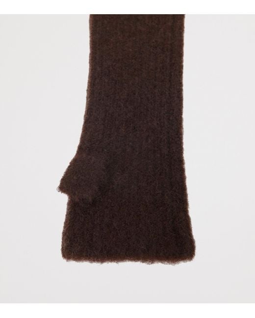 Maje Brown Yak-Blend Mittens