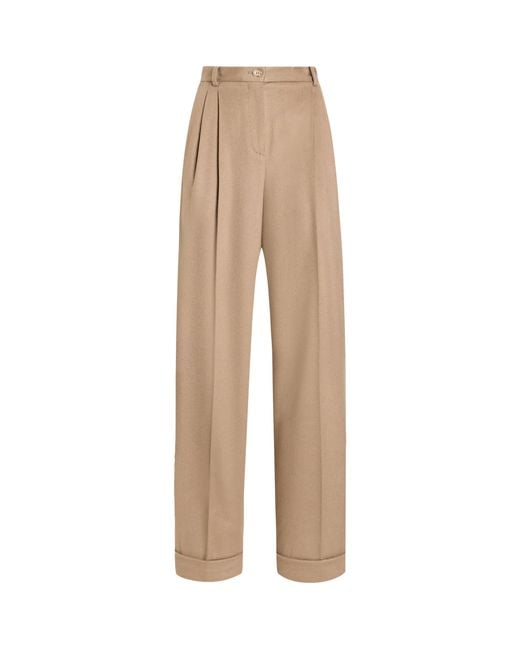 Dolce & Gabbana Natural Cashmere Tailored Trousers