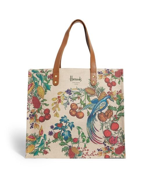 Harrods Metallic The Great Feast Jacquard Shopper Bag