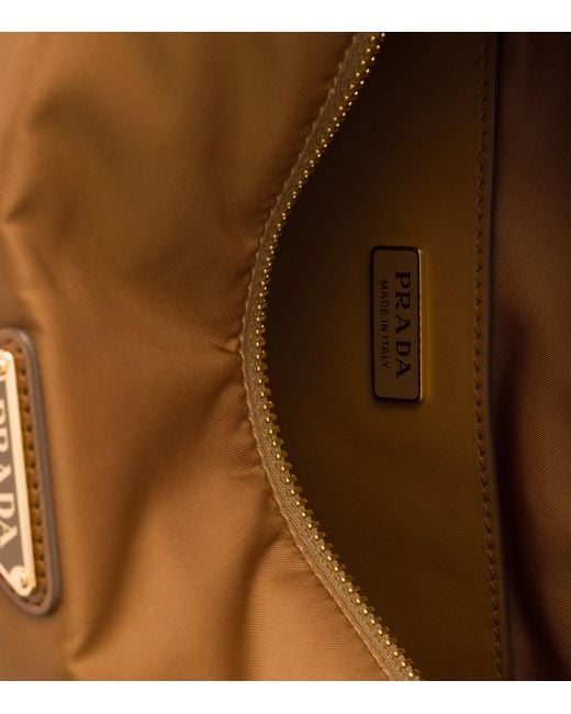 Prada Brown Small Re-Nylon And Leather Explore Shoulder Bag