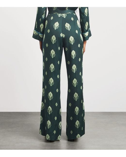 Sandro Green Paisley Trousers