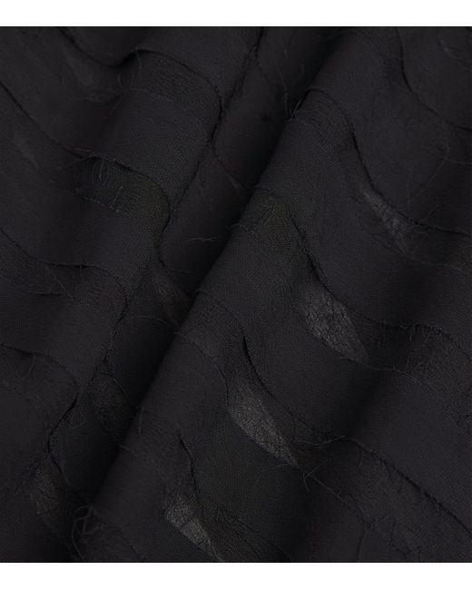 House of Dagmar Black Sheer Stripe Blouse