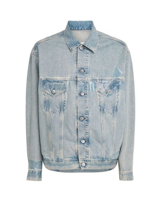 Maison Margiela Blue Distressed Denim Jacket for men