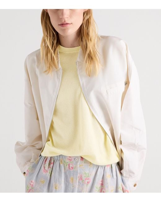 Prada Natural Cashmere T-Shirt Sweater