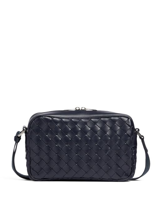 Bottega Veneta Blue Small Leather Classic Intrecciato Camera Bag for men