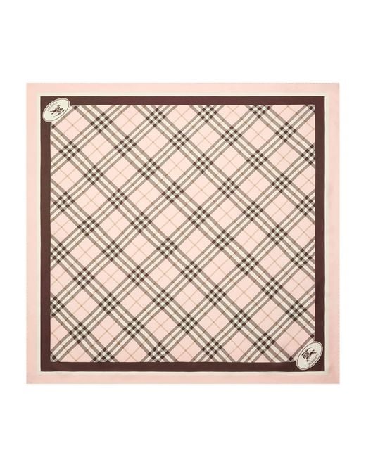 Burberry Natural Silk Check Scarf