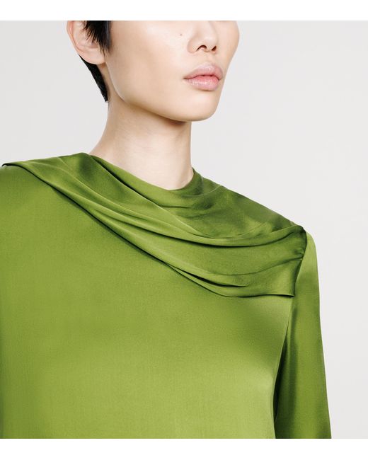 Tom Ford Green Silk Georgette Blouse