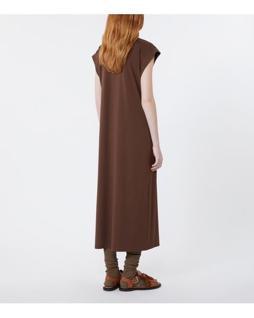 Weekend by Maxmara Brown Jersey Midi Dress