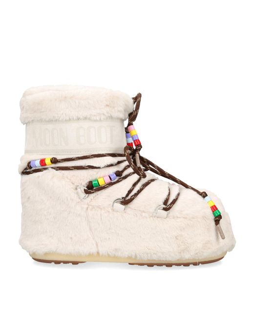 Moon Boot Natural Faux Fur Low Icon Boots