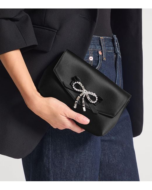 Jimmy Choo Black Satin Bow Mini Bag