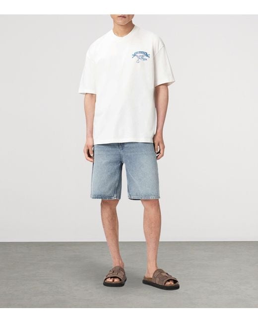 AllSaints White Organic Cotton Cray T-Shirt for men