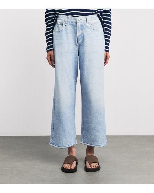 Rag & Bone Blue Miramar Sofie Wide-Leg Jeans