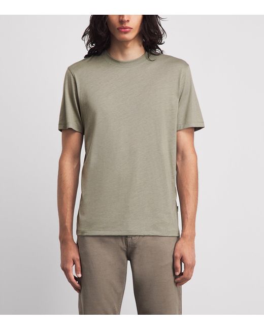7 For All Mankind Gray Crew-Neck T-Shirt for men