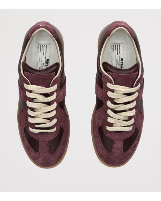 Maison Margiela Brown Leather Replica Sneakers for men
