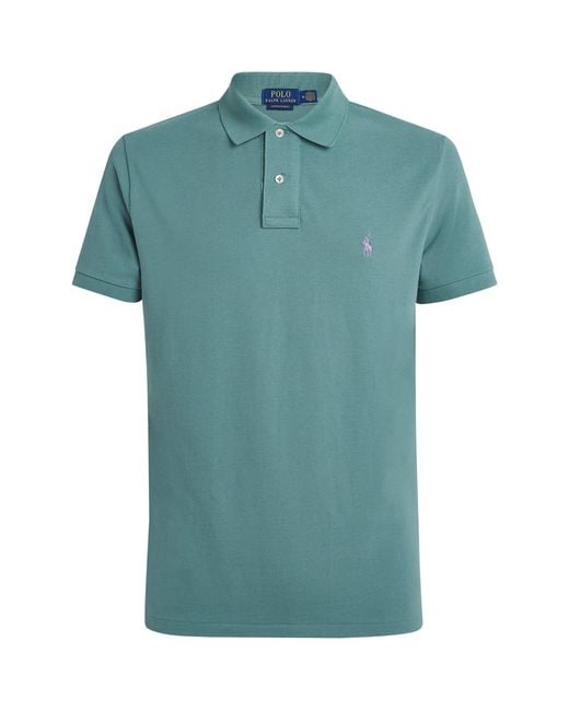 Polo Ralph Lauren Green Cotton Mesh Polo Shirt for men
