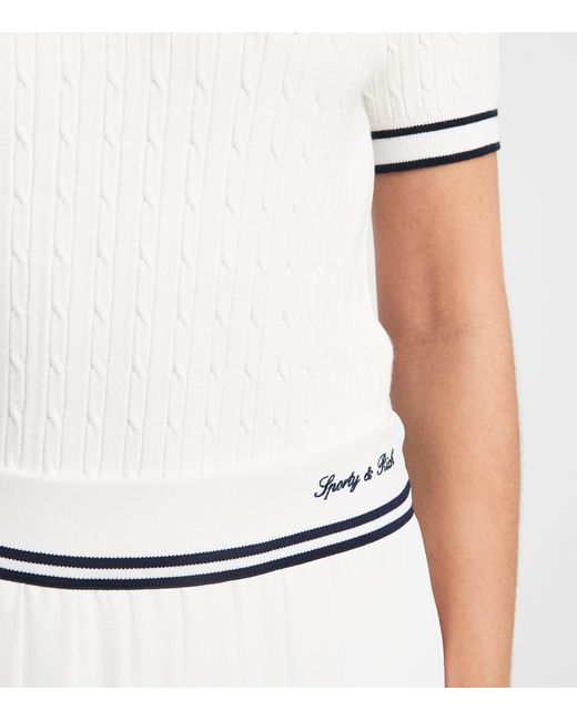 Sporty & Rich White Pleated Abigail Mini Skirt