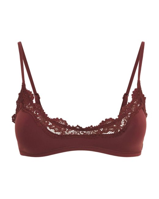 Skims Purple Lace-Trim Fits Everybody Scoop-Neck Bralette