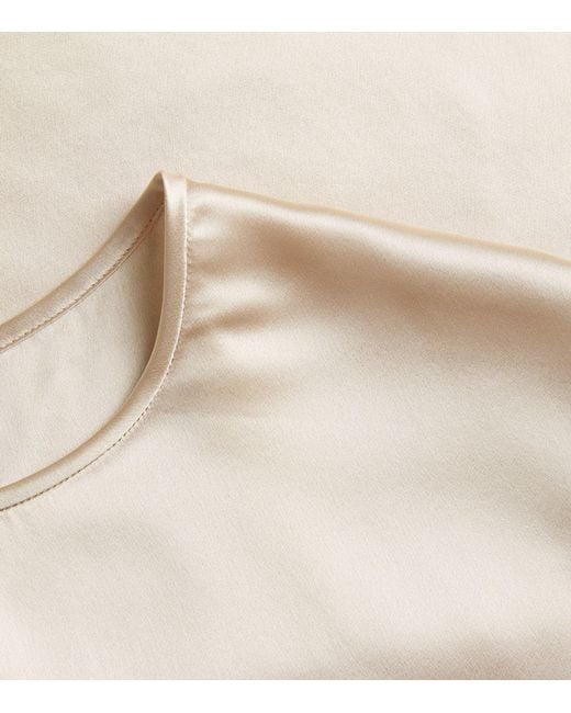 Eleventy Natural Silk Short-sleeve Blouse