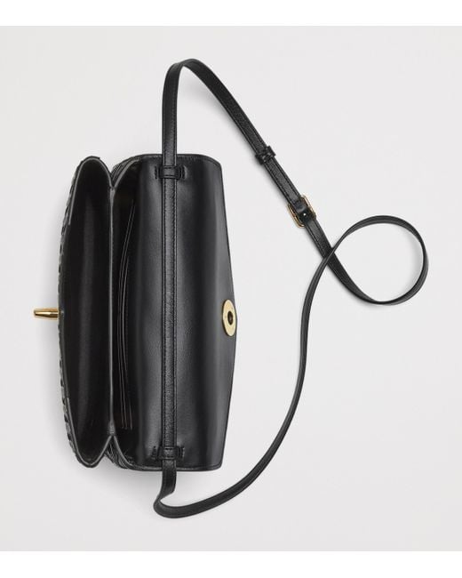 Bottega Veneta Black Lambskin Knot Lock Top-Handle Bag