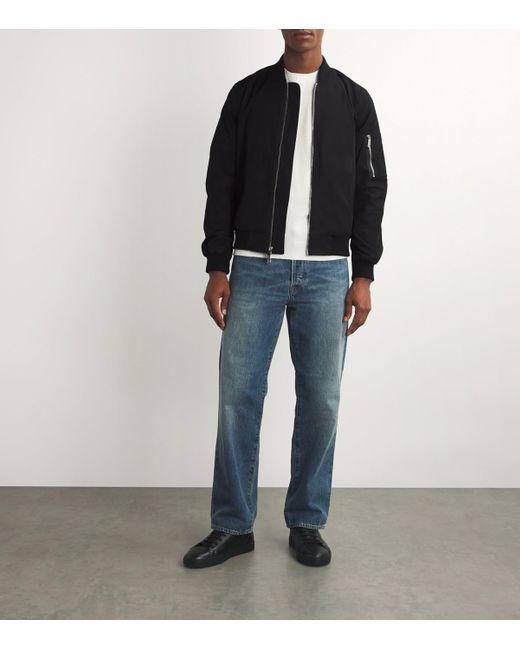 7 For All Mankind Tech Bomber Jacket in Black for Men Lyst