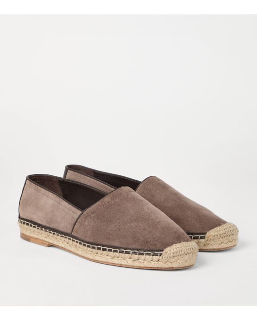 Brunello Cucinelli Brown Suede Espadrilles for men