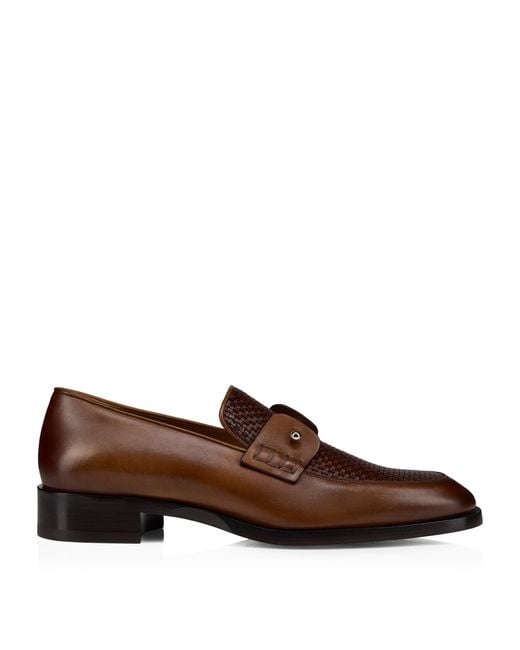 Christian Louboutin Brown Chambelimoc Calfskin Loafers