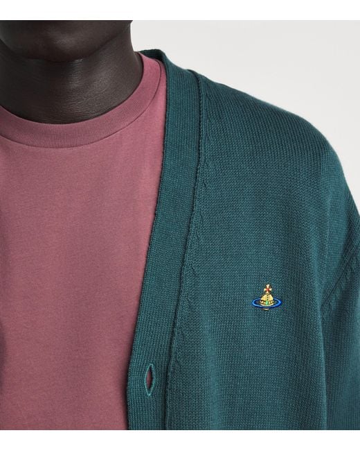 Vivienne Westwood Green Wool-Cashmere Alex Cardigan for men