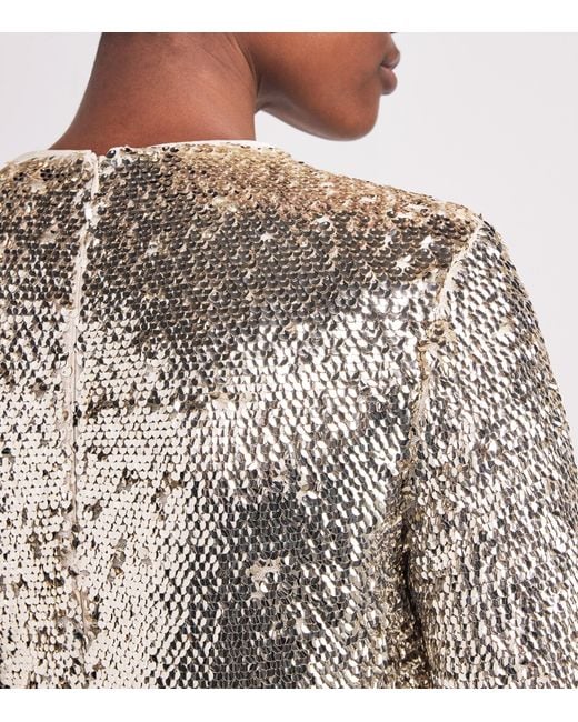 Jonathan Simkhai Natural Sequinned Beatrice Gown