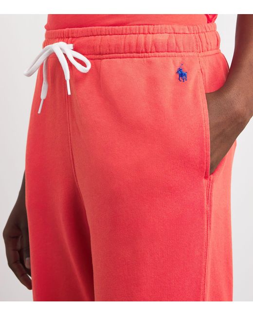 Polo Ralph Lauren Red Cotton-Blend Cuffed Sweatpants