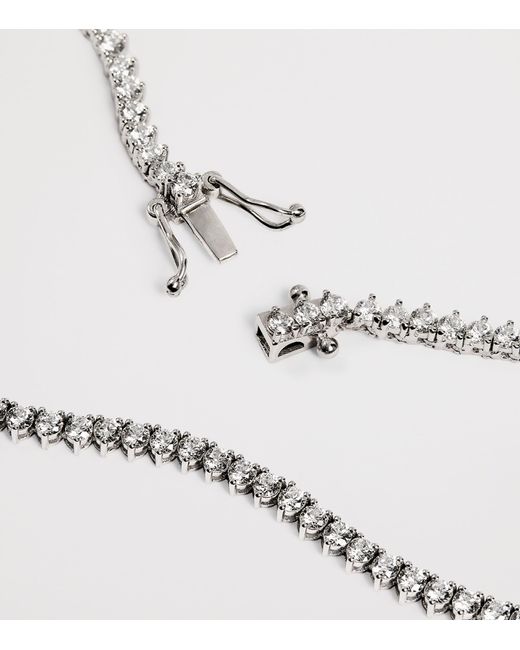 Harrods Metallic And Diamond Tennis Necklace