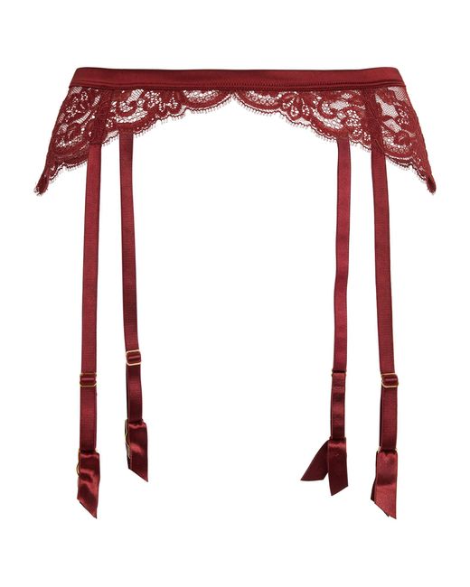 Coco De Mer Red Seraphine Brazilian Suspender Belt